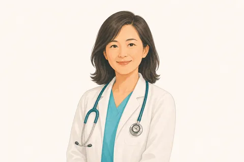 Medical lead portrait illustration